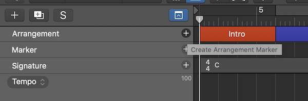 Basics of Logic Pro- How to Insert an Arrangement Markers Section_4