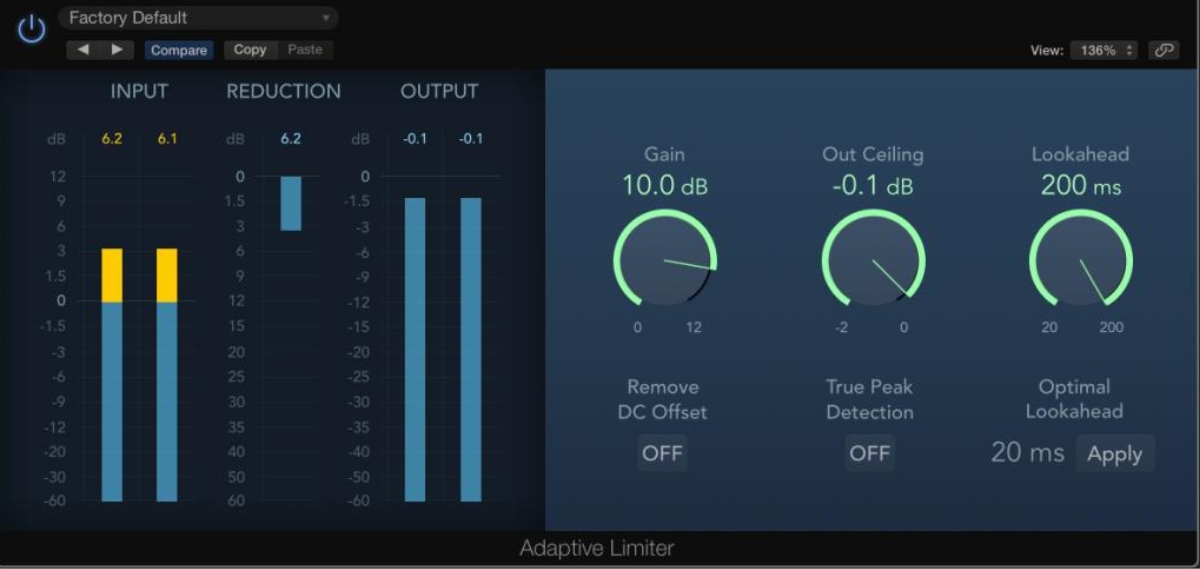 Mastering In Logic Pro X: Logic’s “Adaptive Limiter”