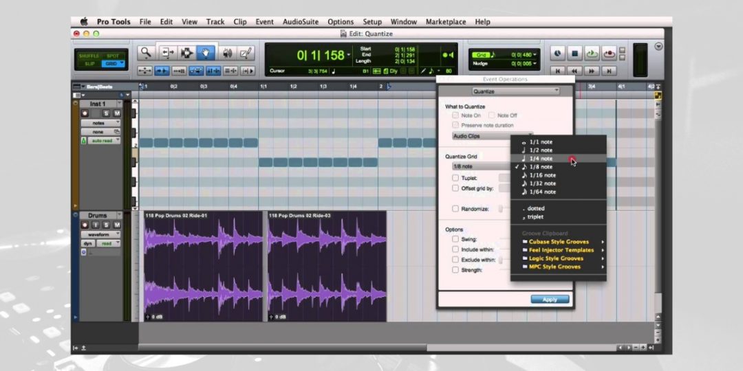 How to Quantize In Pro Tools