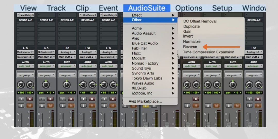How To Reverse Audio In Pro Tools