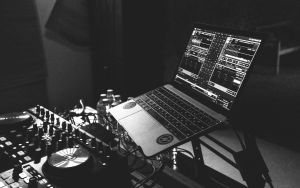 Music production on laptop
