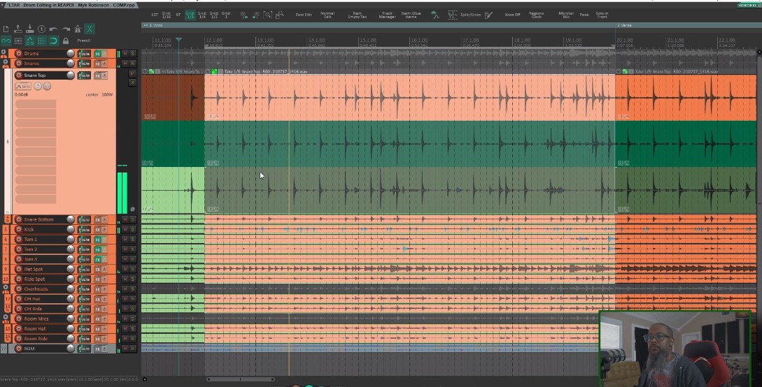 myk robinson editing in reaper