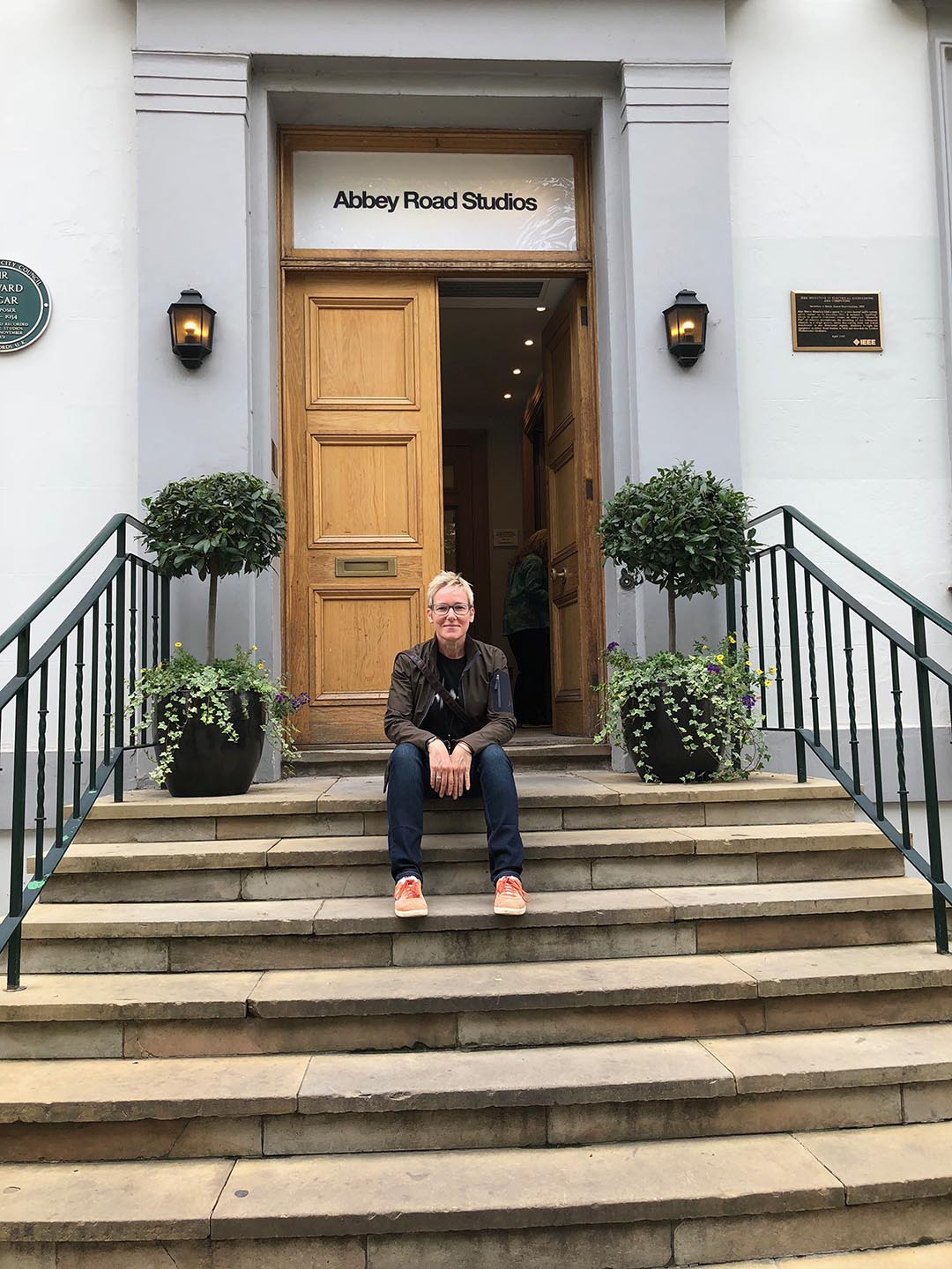 Sara in Abbey Road Door