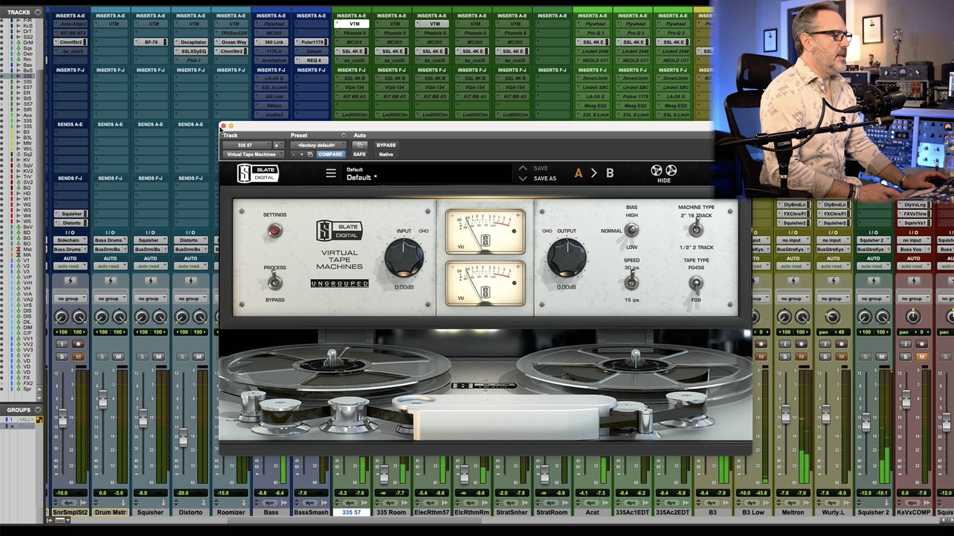 Joe Carrell Blue Honey - Mixing Screenshot in Pro Tools