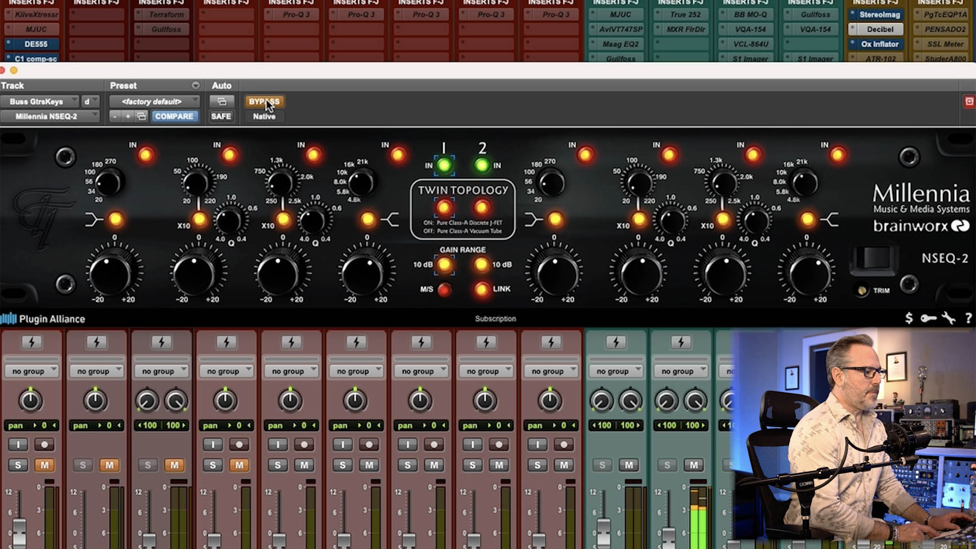 Joe Carrell Blue Honey - Mixing Screenshot in Pro Tools