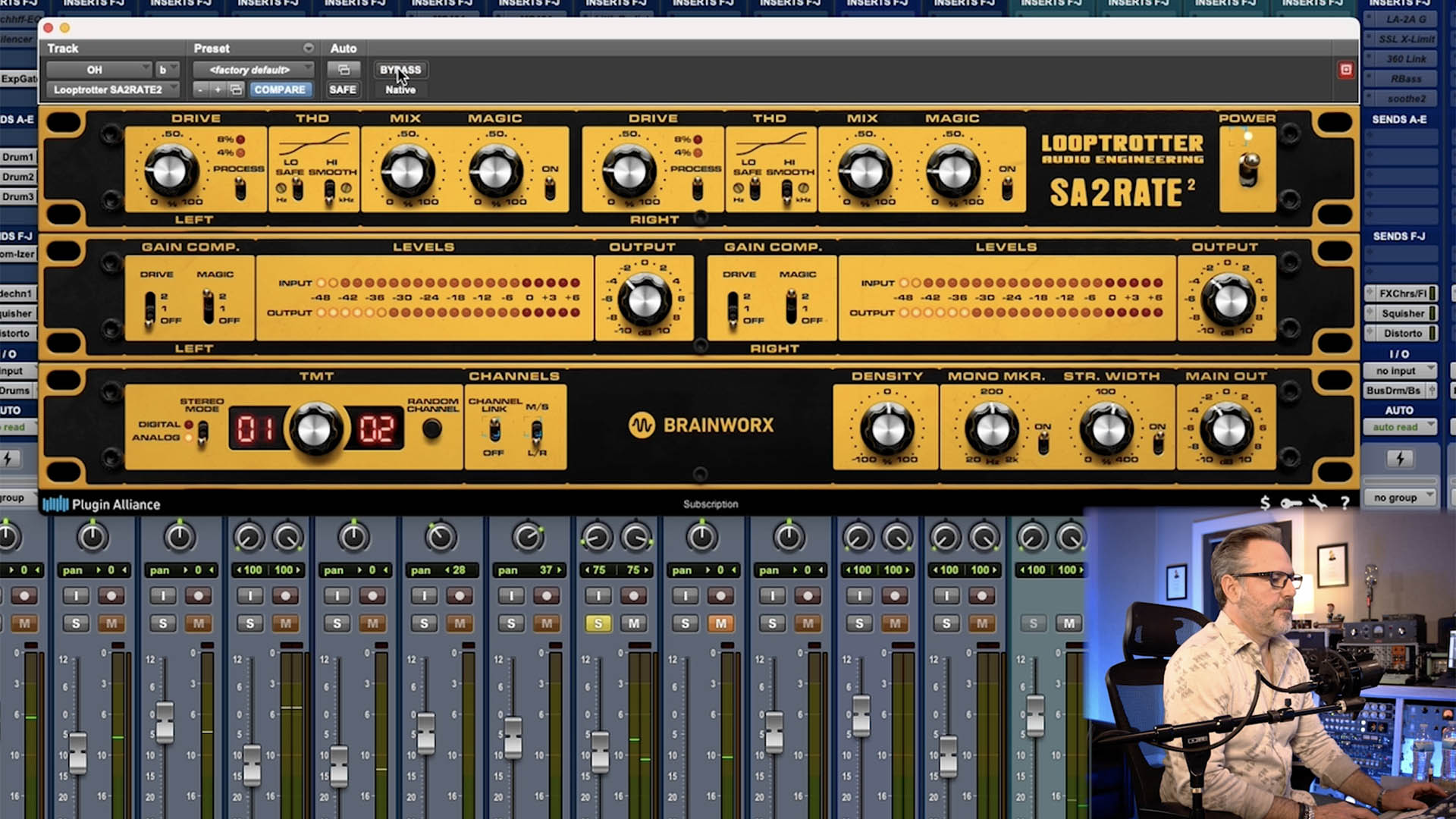 Joe Carrell Blue Honey - Mixing Screenshot in Pro Tools